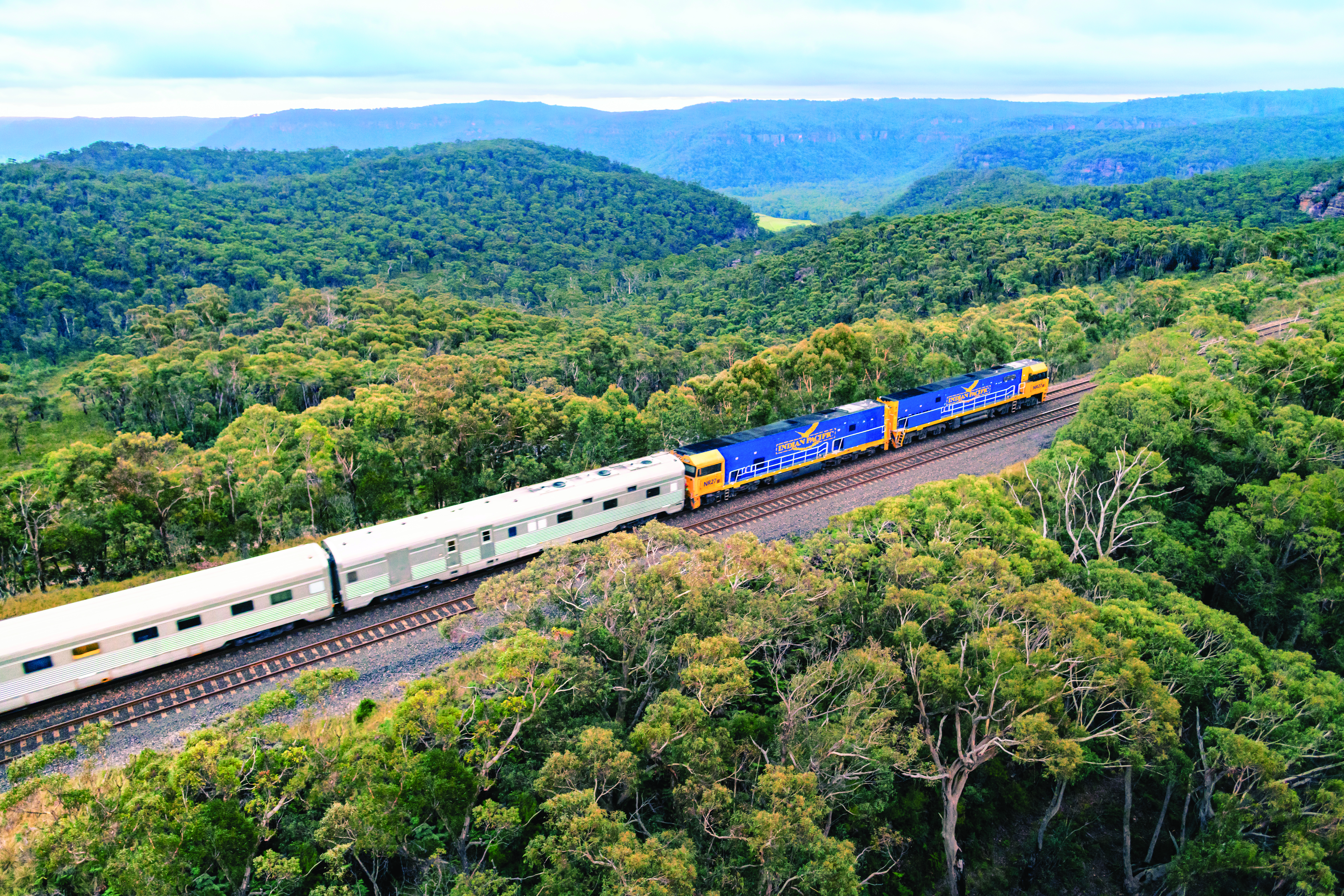 The Indian Pacific on its transcontinental journey