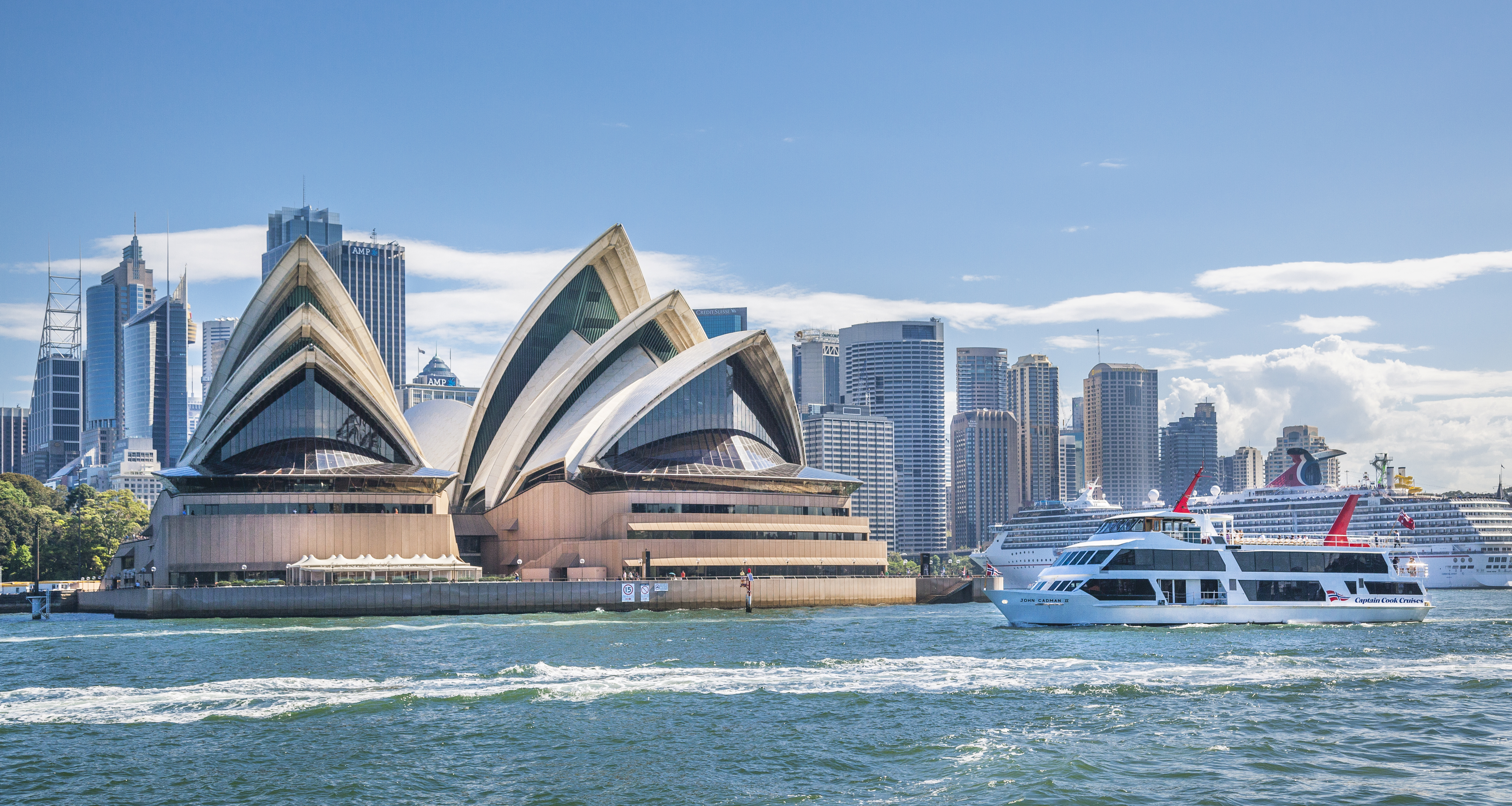 Cruising past the Sydney Opera House on Sydney Harbour